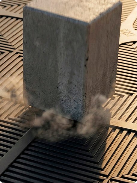 Proteção contra blocos de concreto